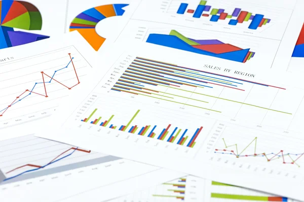 Pénzügyi üzleti diagramok — Stock Fotó