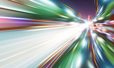 Gece yolunda hız hareketi 