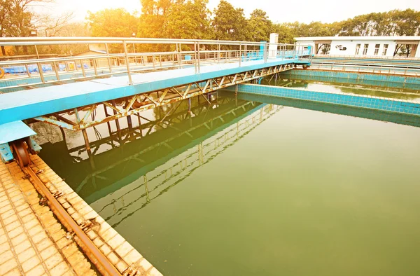 Waterzuiveringsstation van afvalwater — Stockfoto