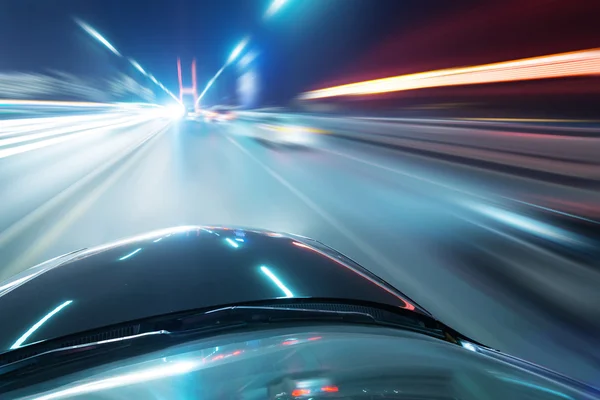 Car on road at night — Stock Photo, Image