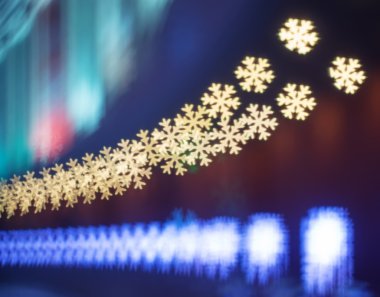 Noel ışıkları arka plan bulanık.