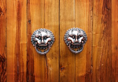 Ancient Chinese door knocker clipart