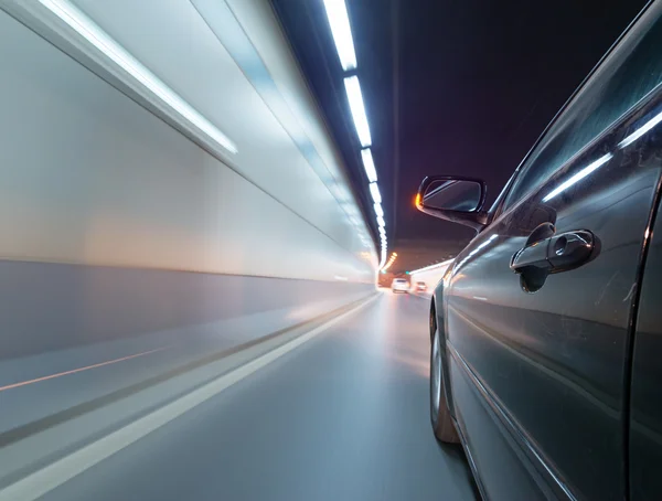 Acceleration speed motion on night road — Stock Photo, Image