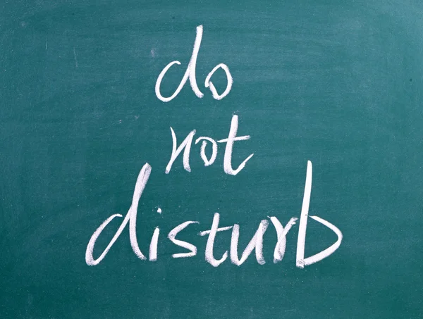 Do Not Disturb written on blackboard — Stock Photo, Image