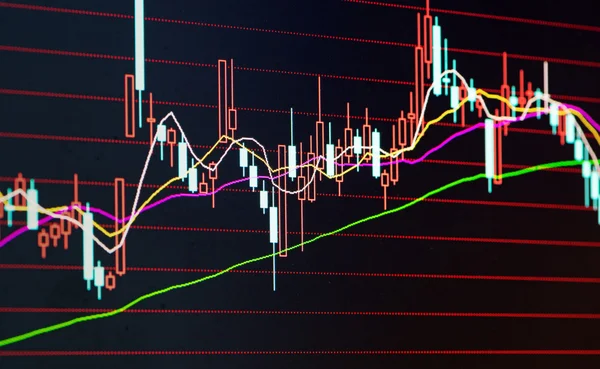 Estadísticas de negocios pantalla — Foto de Stock