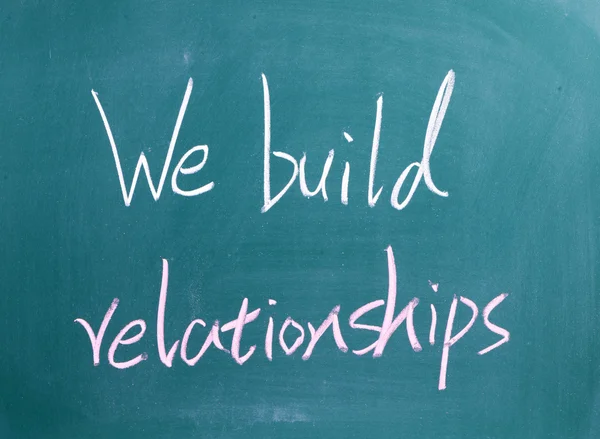 We build relationships — Stock Photo, Image