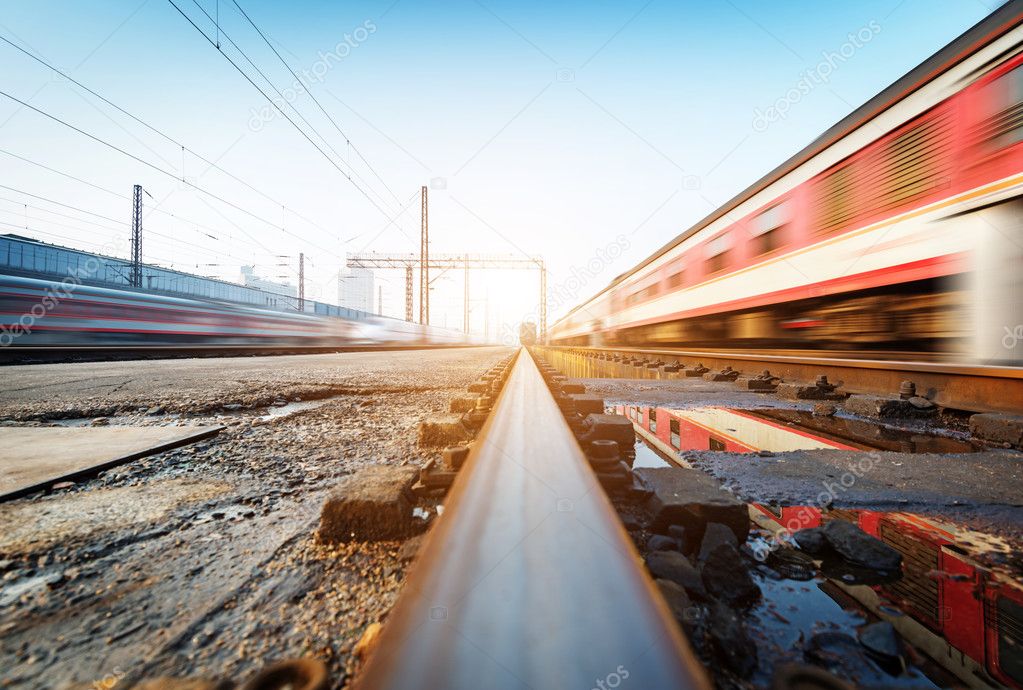 Fast moving trains