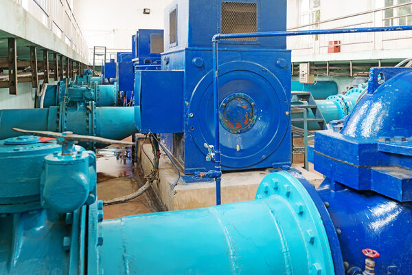 Modern urban wastewater treatment plant.