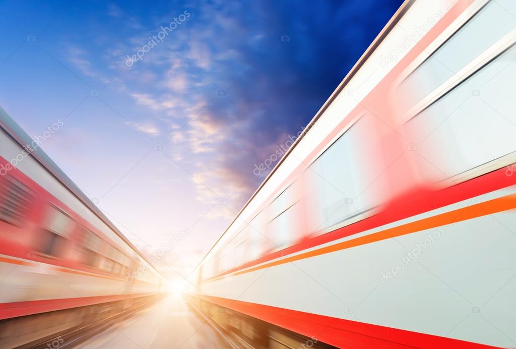 Fast moving trains