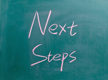 Sonraki adımlar yazı tahtası üzerinde oturum