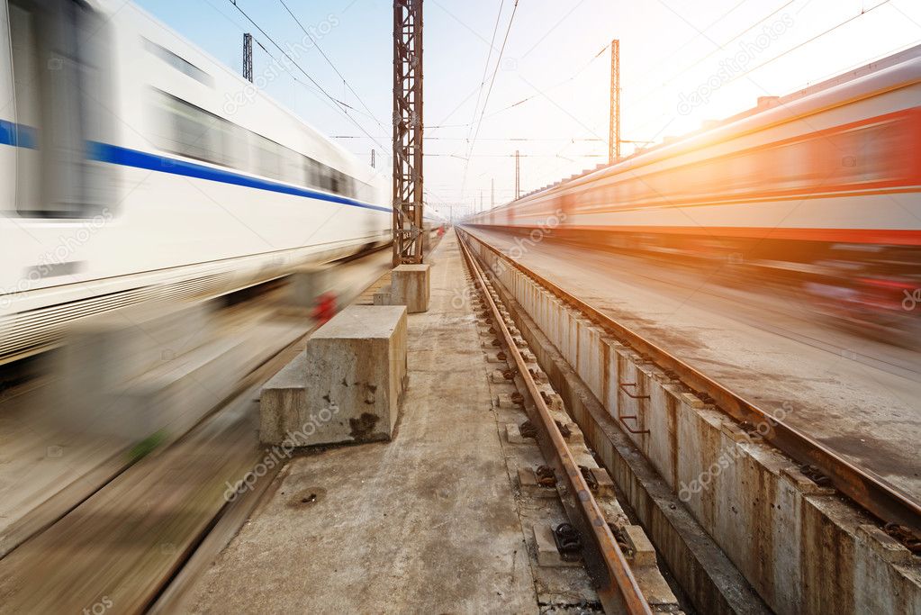 Fast moving trains