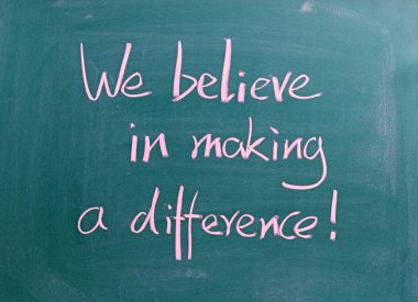 We believe in making a difference clipart