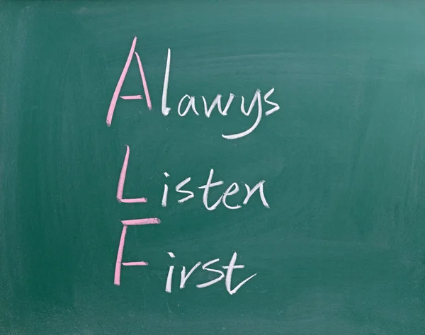 Always Listen First — Stock Photo, Image