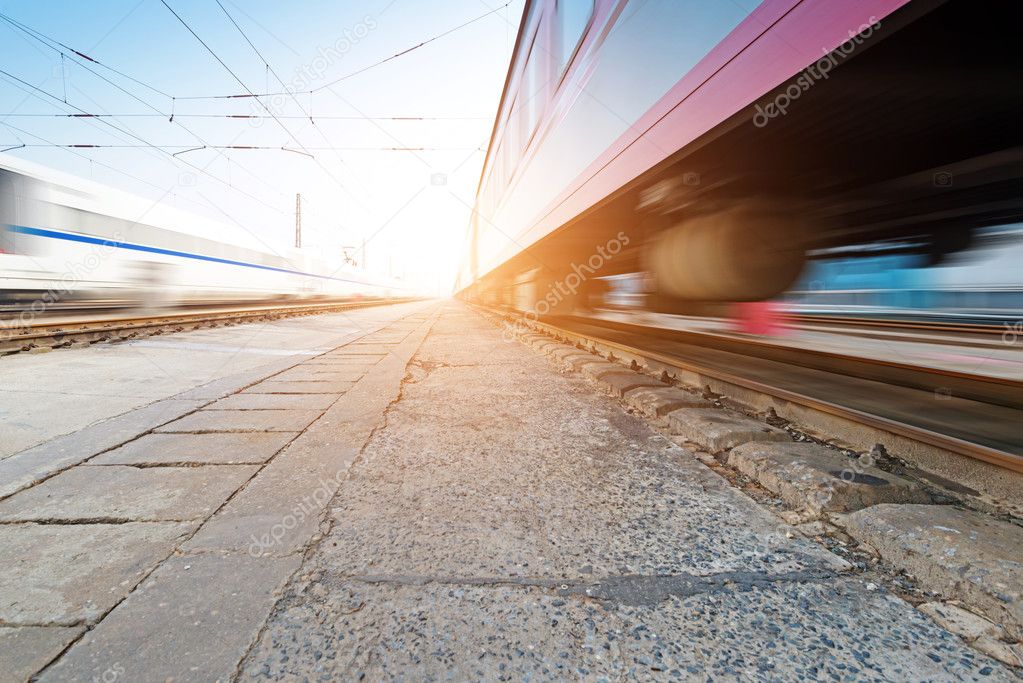 Fast moving trains