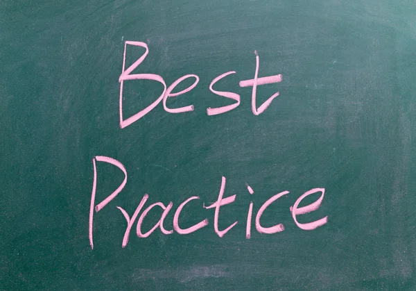Best Practice sign on blackboard — Stock Photo, Image