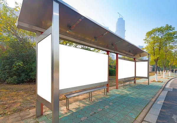 Bus stop billboard — Stock Photo, Image