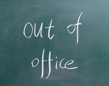 Dışarı ofis tabelada yazı tahtası