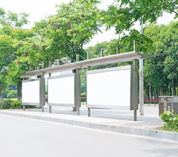 Bus stop billboard — Stock Photo, Image