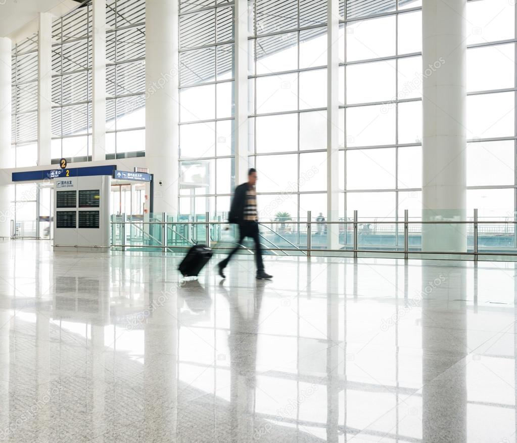 Passenger in the shanghai pudong airport