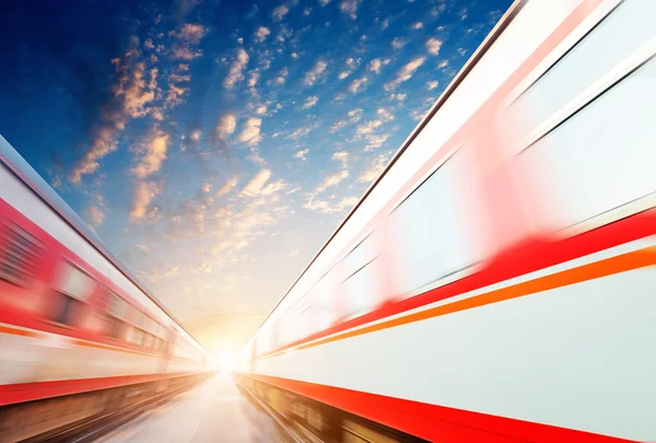 Fast moving trains — Stock Photo, Image