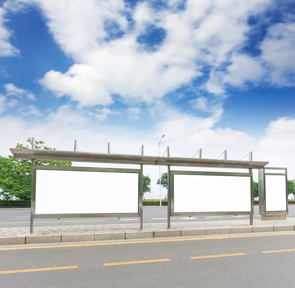 Bus stop billboard — Stock Photo, Image