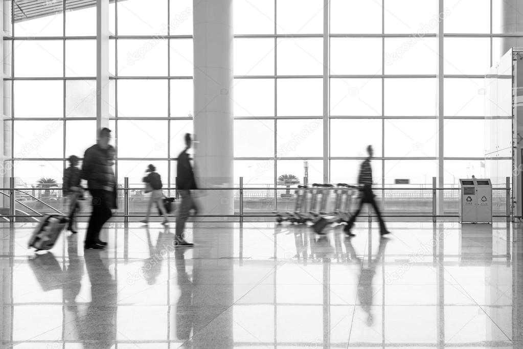 Passengers in the shanghai pudong airport