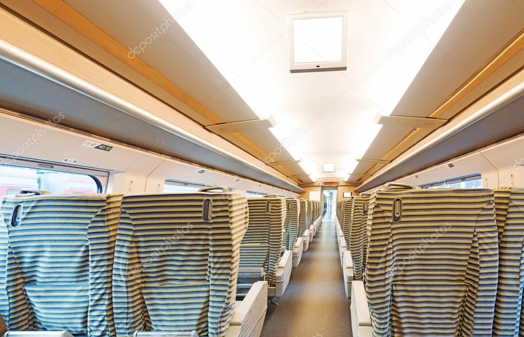 inside the high speed train compartment 