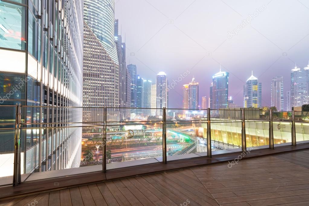 the night view of the lujiazui financial centre