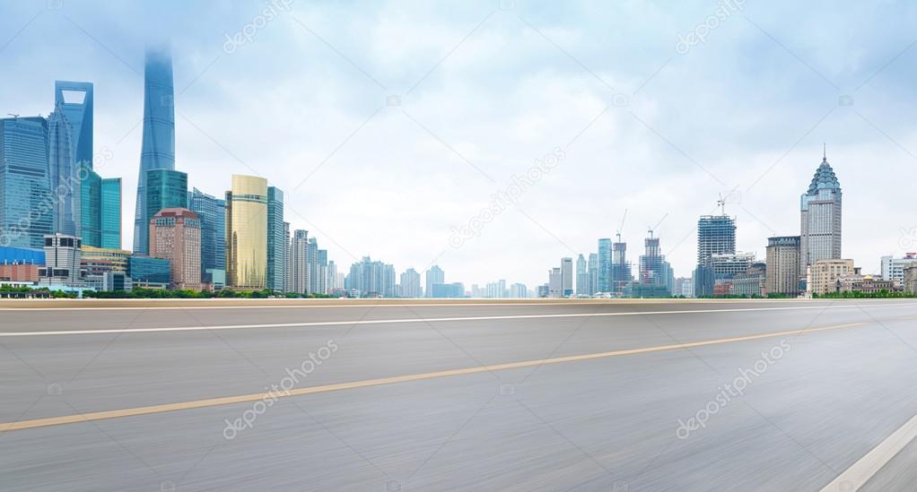 The century avenue of street scene in shanghai Lujiazui