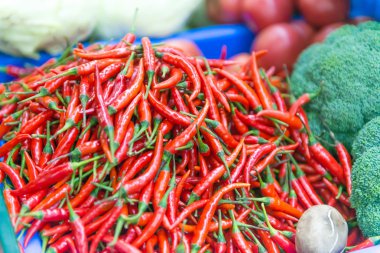 Çok sıcak ve baharatlı Cayenne peppers