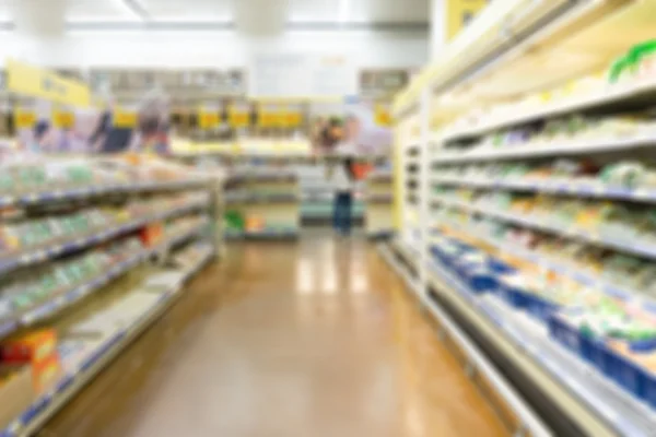 Supermarket rozostření pozadí — Stock fotografie