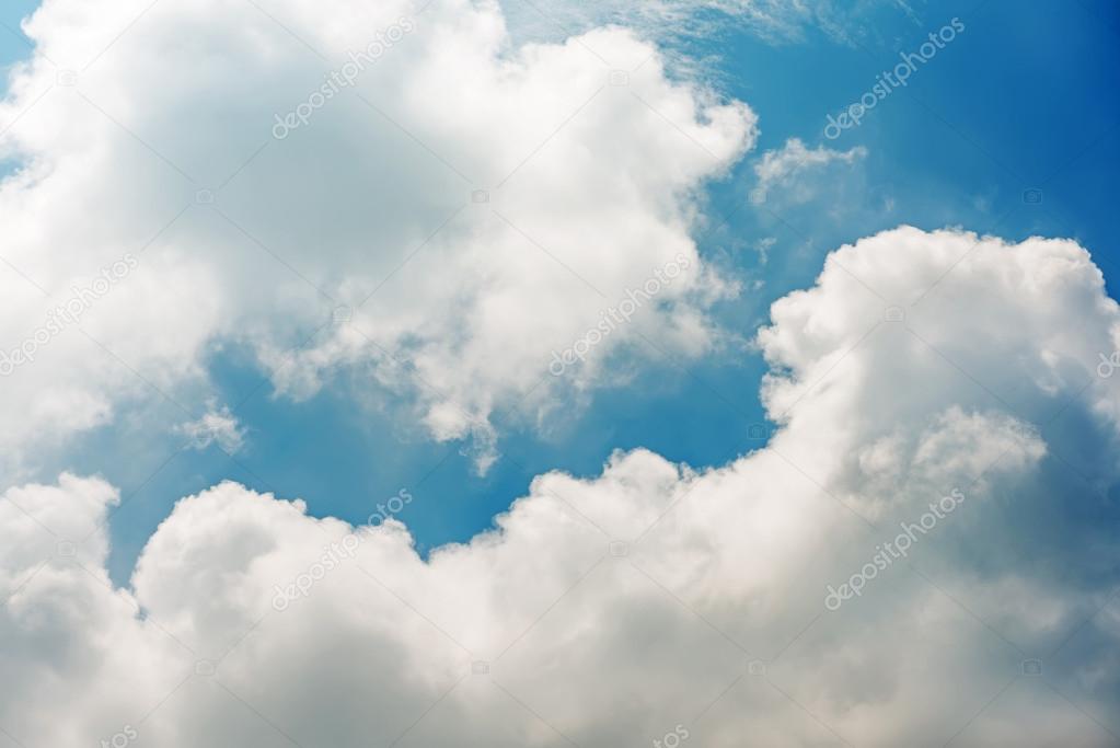 White clouds and sky