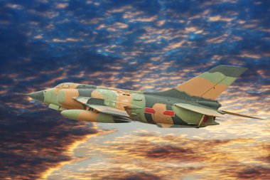 Askeri uçak hızı üzerinde uçan