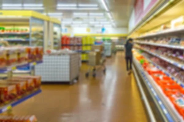 Supermercato sfondo sfocatura — Foto Stock
