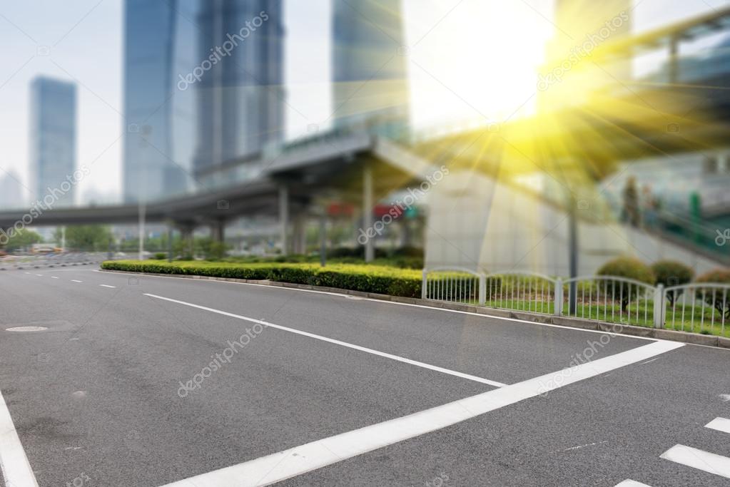 The century avenue of street scene in shanghai Lujiazui