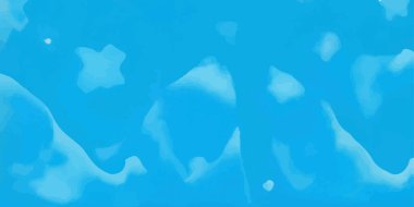 Bulanık, leke, leke, leke, eğri mavi renkli eğimli alanlardan oluşan deniz suyu soyut dokusu; pankartlar, web siteleri, dijital ve yazdırma tasarımları için yatay bir vektör arka planı