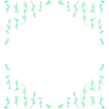 Yapraklı yeşil dallar metin için bir elmas şekil alanı oluşturur; bahar, yaz, büyüme, gelişim, çevre, ev ve bahçe tasarımları için el çizimi geometrik ve çiçeksiz desen.
