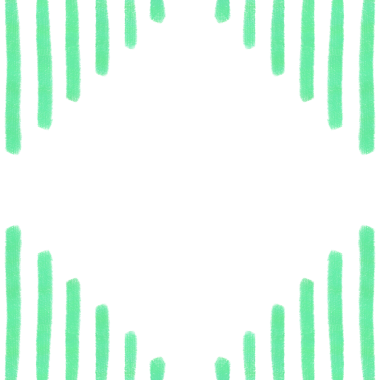 Metin için bir elmas şekil alanı oluşturan yeşil dikey çizgiler; bahar, yaz, büyüme, gelişim, çevre, ev ve bahçe tasarımları için el çizimi geometrik ve çiçeksiz desen.