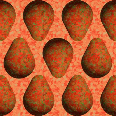 Rasgele süsleme ile dekore edilmiş 3 boyutlu yumurta şekilleri çarpışan kabuğu kırmızı desenli arka planda hatırlatır; etnik-motif, Paskalya, süslü sanat sunumu, yaratıcı tasarımlar için vektör resimlendirilmiş.