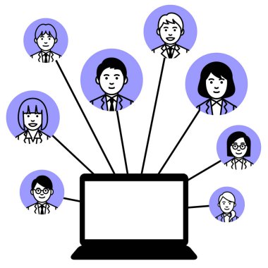 Bilgisayarlı bilgi teknolojisi ağı kavramı. Vektör illüstrasyonu.