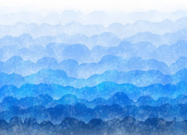 Abstrakter Aquarell Farbverlauf Hintergrund Grafische Gestaltungselemente Bemalt Blauer Farbe — Stockfoto