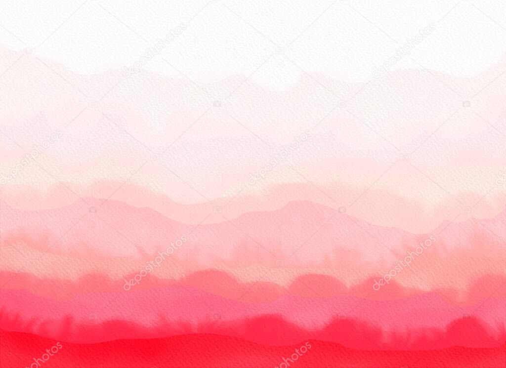 Abstract watercolor gradient background.Graphic design elements. Painted in red color.