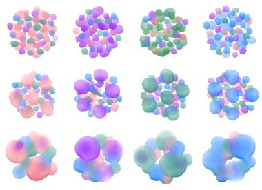 Soyut suluboya çizimi. Çoklu noktalar kümesi. Grafik tasarım elementleri. Çok renkli boyanmış..