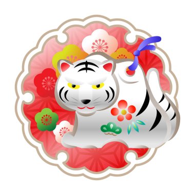 Kaplan kil çanı, Japon halk gemisi. Vektör illüstrasyonu.