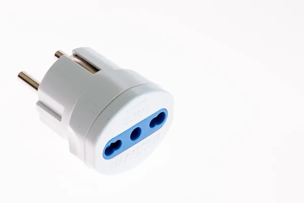 Schuko plug italian adapter — Stock Photo, Image