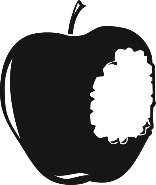 Mordedura de manzana — Vector de stock