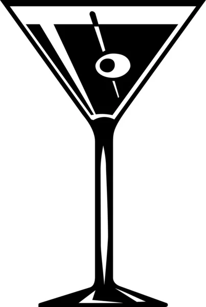Martini Cocktail — Stock Vector