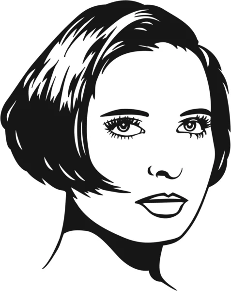 Cara de mujer — Vector de stock