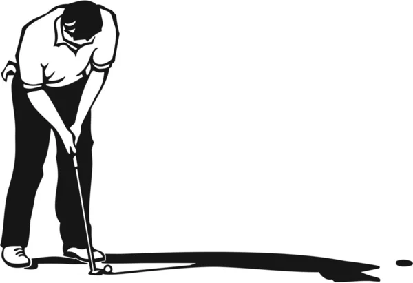 Golfista — Vettoriale Stock