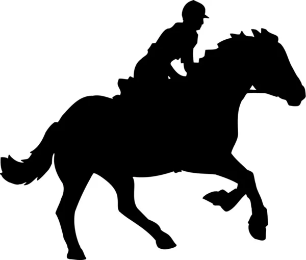 Koně a jezdce — Stockový vektor